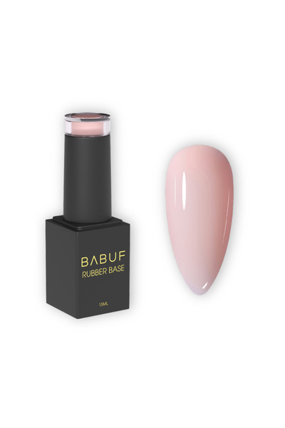 BABUF Baze Rubber Naturale Baza Rubber | Roz Pudrat | RB 7 | 15 ml