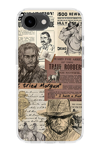 FLAMENKO حافظة هاتف شفافة متوافقة مع iPhone 17E من ويسترن منقوش