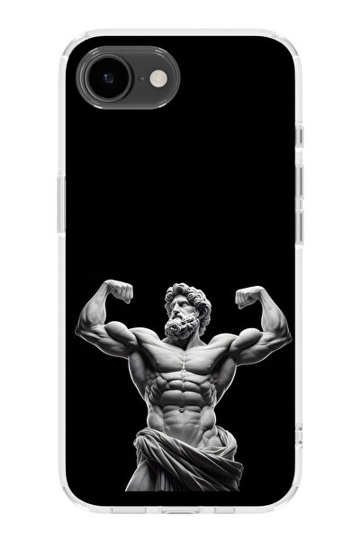 FLAMENKO حافظة هاتف شفافة متوافقة مع آيفون 17E بتصميم تمثال قديم لـ "الإله ال...