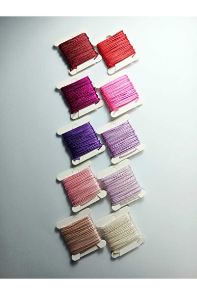 Eskişehir hobi sanat 1 mm, 3 metri, 10 culori, frânghie pentru parașuta (TOTAL 30 METRI) frânghie pentru design de bijuterii, colier, brățară din macrame