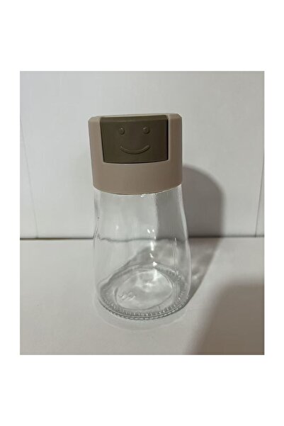 Flippy Spice Dispenser, Glass, 180 ml, Moisture-Resistant, 11.3×6.4 cm, 5g Measure, Beige