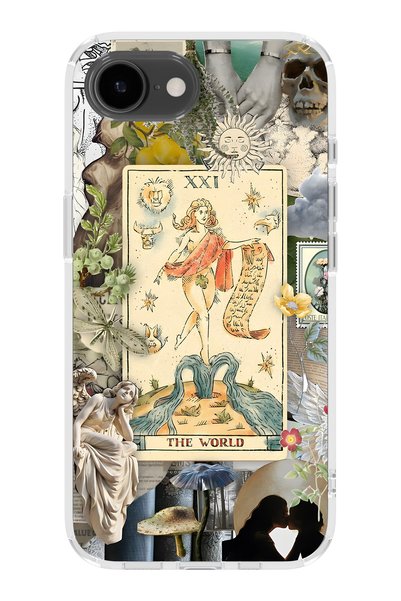 FLAMENKO iPhone 17E Compatible Artistic Tarot Collage Patterned Transparent P...