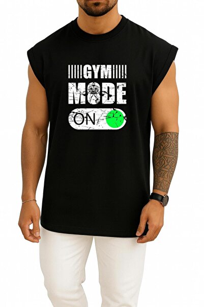 Bahriyeli Collection Oversize Gym Fashion on Chest Design Undershirt