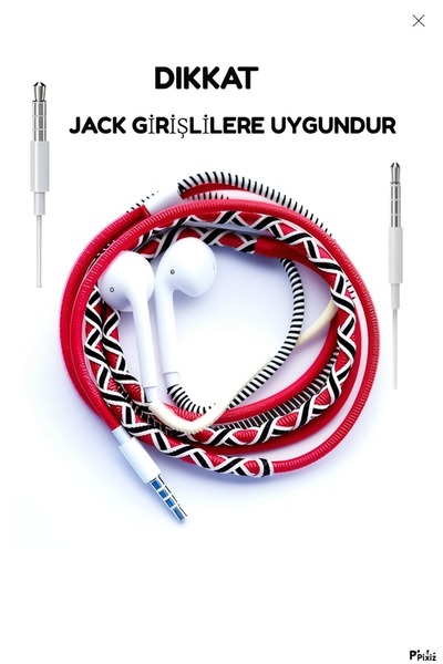 rangmobil JACK GİRİŞLİ Örgülü Kulaklık Ip Örgü Desen Kulaklık Üstün Ses Perfo...