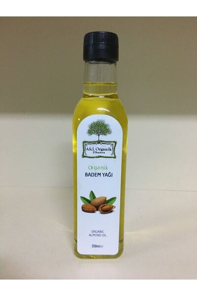 A&L ORGANİK ELHAMRA Organik Sertifikalı Yerli Tatlı Çiğ Badem Yağı. Soğuk Sık...