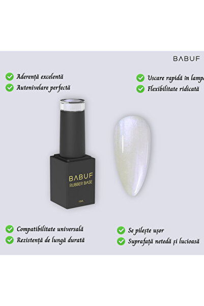 BABUF Baze Rubber Sidefate Rubber | Cristal de zăpadă | RBS 1 | 15 ml