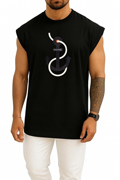 Bahriyeli Collection oversized Αθλητικό μπλουζάκι Unisex με σχέδιο με θαλάσσια σημαία και σχέδιο στήθους