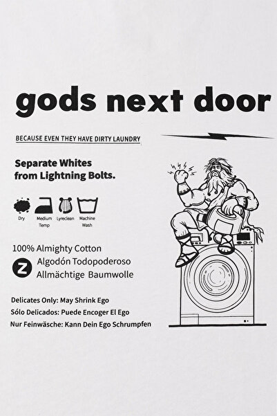 Store Zeus' Almighty Washing Guide (Unisex T-Shirt)