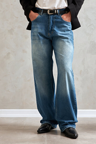 HYMAN Erkek Ekstra Baggy Jean Pantolon