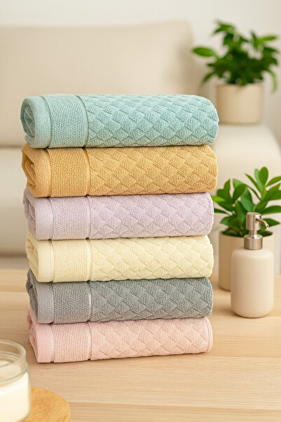 Mokita Home Σετ 6 πετσετών χεριών και προσώπου από μπαμπού 50x90 cm