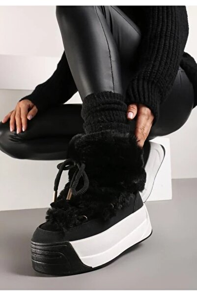 Seastar Women's Boots with Fur and Platform, Modern Design