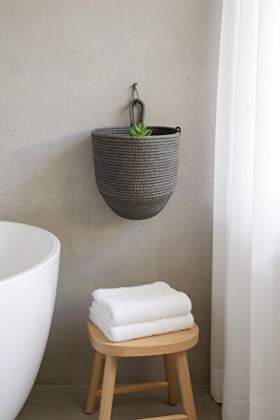 Tresshandicraft Anthracite Decorative Bag Holder - Organizer