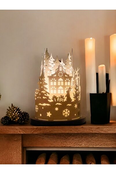 Miki & Miki Yeni Yıl Yılbaşı Geyik Işıklı (TEALIGHT PİLLİ MUM DAHİL)