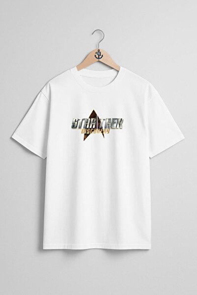 Bahriyeli Collection Μπλουζάκι Unisex με σχέδιο στήθους Star Trek oversized