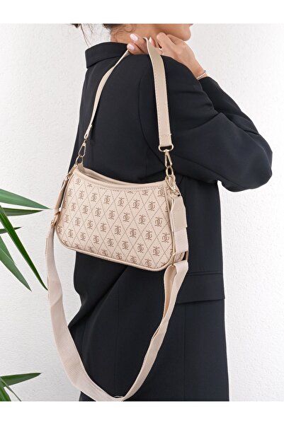 Madame Farme Monogram Baguette and Crossbody Bag Brown