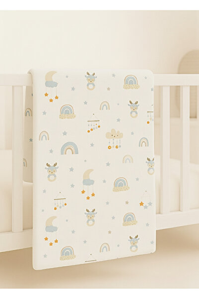 Baby Veil Çift Taraflı Bebek&Çocuk Battaniyesi %100 Pamuk Pazen Desenli 100x1...