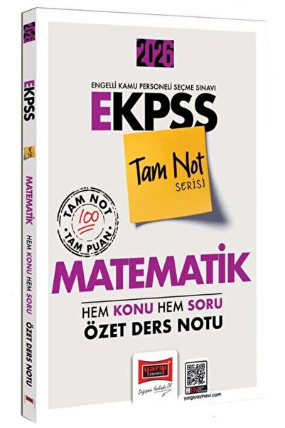Yargı Yayınları Yargı 2026 EKPSS Matematik Hem Konu Hem Soru Özet Ders Notu T...