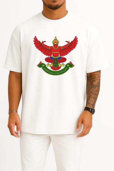 Bahriyeli Collection oversized Έμβλημα της Ταϊλάνδης Σύμβολο Γκαρούντα Σημαία...