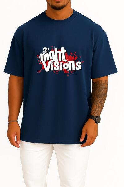 Bahriyeli Collection Oversized Night Visions Film Festival Unisex T-Shirt wit...