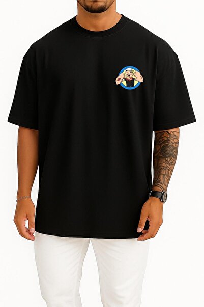 Bahriyeli Collection Oversize Temel Reis Popeye the Sailor Man Unisex T-Shirt...
