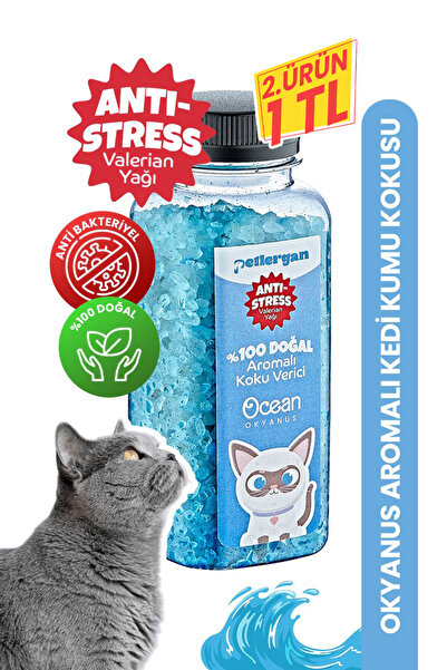 Petlergan Kedi Kumu Koku Giderici %100 Doğal Aromalı Ocean-Valerian Yağı Esan...