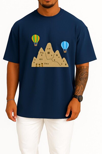 Bahriyeli Collection Oversize Cappadocia Fairy Chimneys and Balloons Chest De...