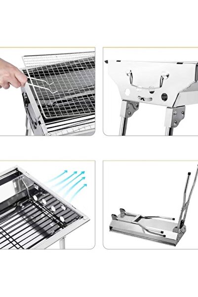 huitich BBQ Grill Stainless Steel Outdoor Charcoal Barbecues & Smokers