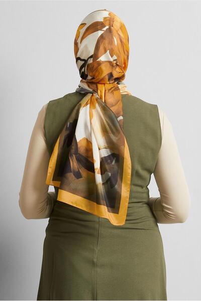 Alvina Flower Patterned Voile Shal 8575