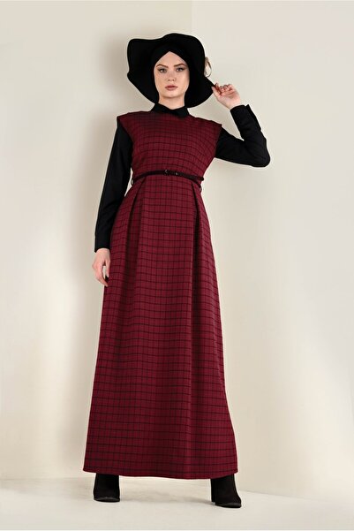 Alvina KEMERLİ EKOSE ELBİSE 4652