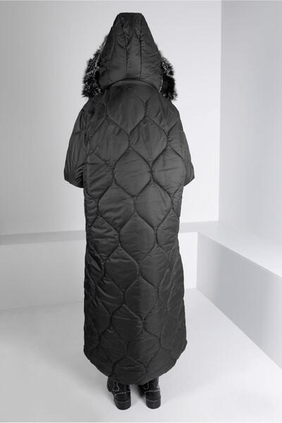 Alvina Plus Size Puffer Coat with Fur Hood 90333