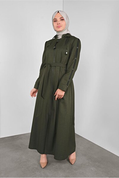 Alvina KUŞ GÖZÜ DETAYLI FERMUARLI PARDESÜ 10297