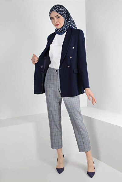 Alvina EKOSE DESENLİ KLASİK PANTOLON 70531-1