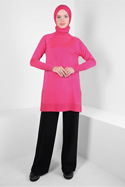 Alvina 44055 Model Turtleneck Knitwear Tunic