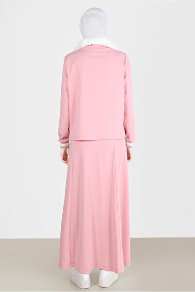 Alvina VERTICAL COLLAR LACE-UP DOUBLE SKIRT SUIT 42659