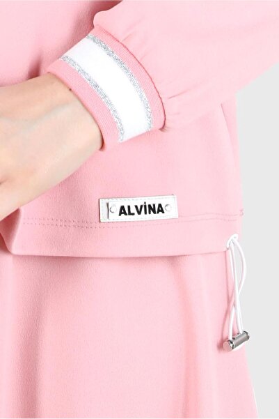 Alvina VERTICAL COLLAR LACE-UP DOUBLE SKIRT SUIT 42659