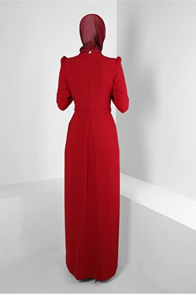 Alvina DANTEL DETAYLI BONCUK İŞLEMELİ ABİYE ELBİSE 50379