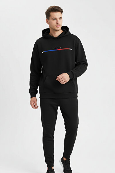KOZİA OUTDOORS سويت شيرت بقلنسوة مطبوع كبير الحجم للجنسين