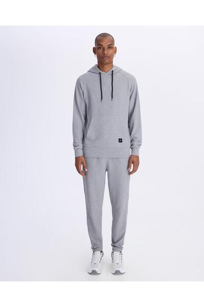 Kappa Rana Erkek Gri Oversize Fit Hoodie