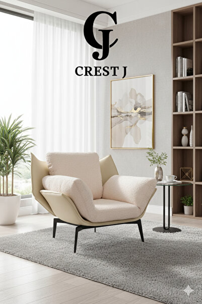 Generic Modern Armchair from Nzone, Upholstered Lazy Chair with Semi-Wrapped Armrests, Comfortable Sofa Chai