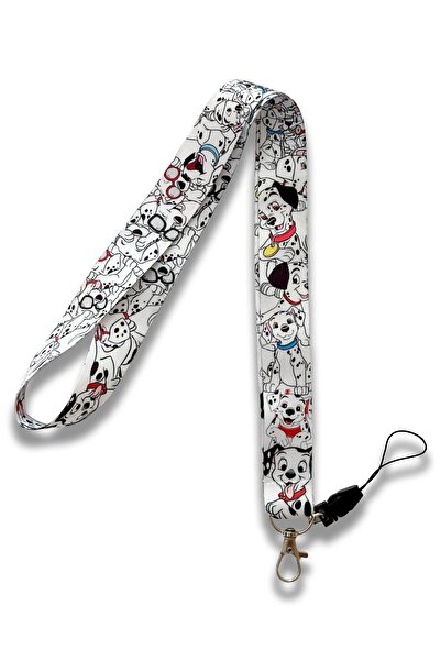 PABALAS طوق بحبل دلماسي بنمط كلب - حامل بطاقات وحزام هاتف