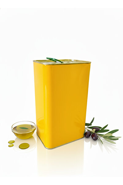 TENEKECİM 4 Lt Baskısız 11 Adet Boş Zeytinyağ - Yağ Tenekesi Kapaklı Kulplu