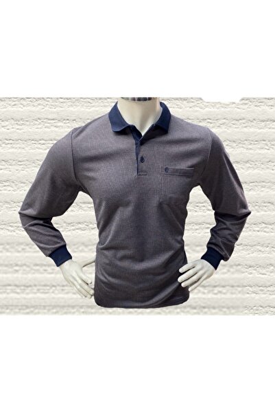 güncüoğlu DAYBOĞLU LONG SLEEVE COLLARED POCKET SLEEVES RIBBANED FLAT CLASSIC MEN'S COMBED COTTON