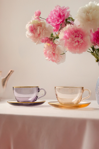 Genel Markalar Pembe 2'li Çay Fincanı Seti, 240 cc, şık ve kullanışlı tasarım