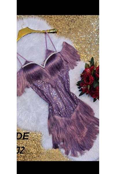 NİSANURTEKSTİL Püsküllü Elbise kadın, ikili takım Bale Salonu Caz Samba Tango Elbiseler