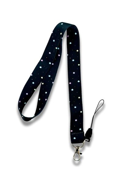 PABALAS Star Pattern - Κορδόνι λαιμού και θήκη για ταυτότητα, λουράκι τηλεφώνου