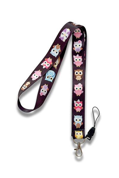 PABALAS Carte de identitate și curea pentru telefon cu model de bufniță - Des...