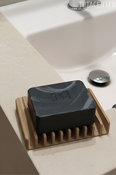TUTACENTER Kendinden Boşaltmalı Su Tutmaz Katı Sabunluk Lavabo Üstü Sabunluk