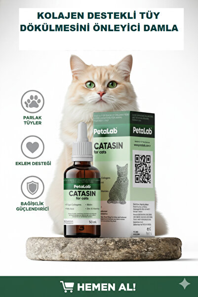 Petalab Catasin For Cats 50 ml (KEDİLER İÇİN KOLAJENLİ TÜY SAĞLIĞI DAMLASI)