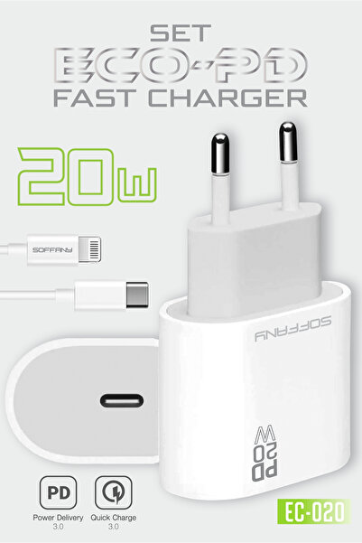 Soffany EC-020 20W ECO-PD Hızlı Şarj USB-C to Lightning
