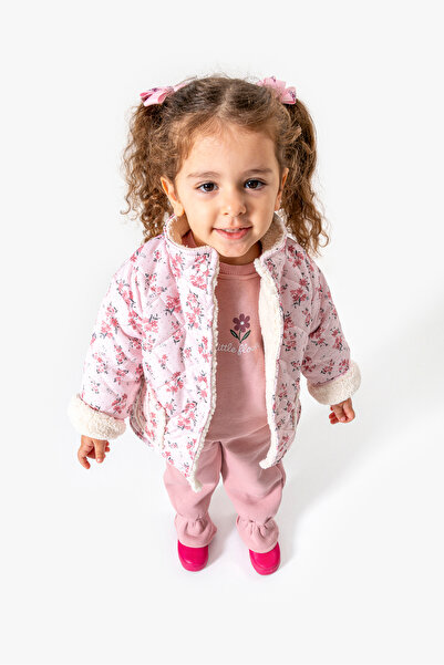 Jikko Baby Flower Patterned 3-Piece Baby Set 8170